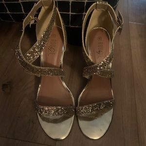 Gold Glitter Heels